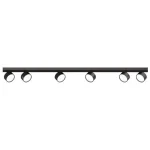 Capris fali/mennyezeti lámpa, GX53 LED, mozgatható x6, fekete Biztonságos vásárlás