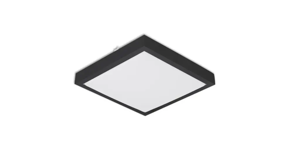 Biztonságos vásárlás Solen Mennyezeti lámpa 2xE27 négyzet fekete DIP mikroérzékelő