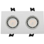 Outlet LEDES MŰANYAG TÉGLALAP ALAKÚ SPOTVILÁGÍTÁS PAR 16 2X5.5W 4000-4300K S FEHÉR