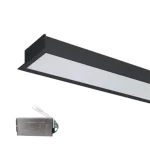 Végkiárusítás LED PROFIL SÜLLYESZTETT SZERELÉSŰ S48 12W 4000K 600MM FEKETE+SÜRGŐSSÉGI KÉSZLETTEL