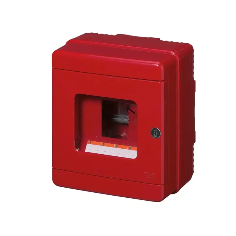 EC640 SURFACE ENCLOSURE 4 MOD.(1X4) +LOCK IP65 RED Korlátozott ajánlat