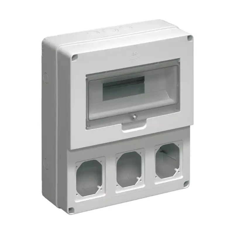 Különleges ajánlat INDUSTRIAL BOARD FOR 3 HORIZONTAL SOCKETS, 12 MOD