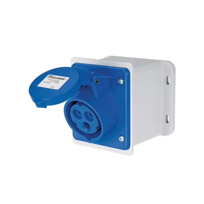 Outlet EC690 WALL MOUNT. SOCKET 16A IP44 1P+N+E 220-240V