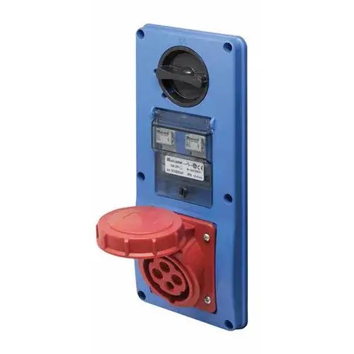 EC690 VERT.SOCKET 2P+E 16A SWITCH&FUSE HOLDER IP44 Árcsökkenés