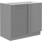 Népszerű Niki 6. 105 ND 1F BB 90x82x52cm fényes szürke/szürke (munkalap nélkül)