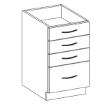 NIKI 6. 40 D 4S BB 40x82x52cm fényes szürke/szürke (munkalap nélkül) konyha Kihagyhatatlan ajánlat