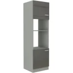 Gyors szállítás NIKI 6. 60 DPM-210 2F 60x210x57cm fényes szürke/szürke konyha