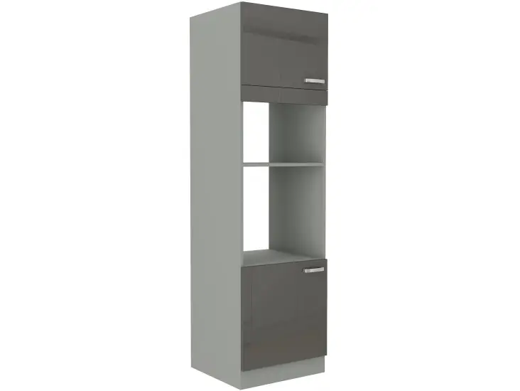 Gyors szállítás NIKI 6. 60 DPM-210 2F 60x210x57cm fényes szürke/szürke konyha