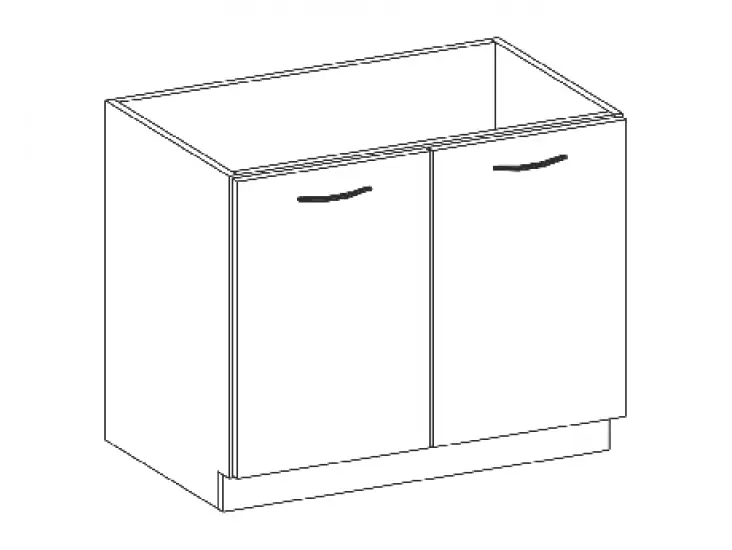 NIKI 6. 80 D 2F BB 80x82x52cm fényes szürke/szürke (munkalap nélkül) konyha Utolsó esély