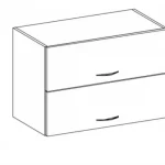Árengedmény NIKI 6. 80 GU 72 2F 80x71,5x31cm fényes szürke/szürke konyha