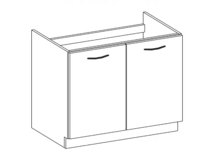Legjobb ár NIKI 6. 80 ZL 2F BB 80x82x52cm fényes szürke/szürke (munkalap nélkül) konyha