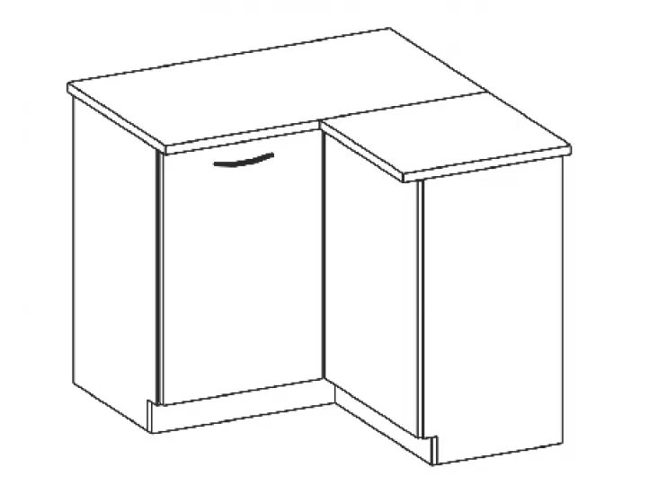 NIKI 6. 90X90 DN 2F BB 83/83x82x52cm fényes szürke/szürke (munkalap nélkül) Expressz szállítás