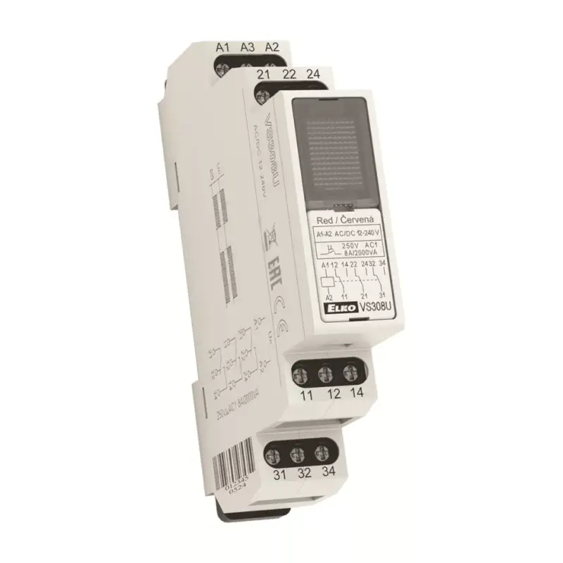 Végkiárusítás VS308U AC-DC12-240V - kék - Teljesítményrelé