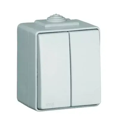 48101_CCZ IP65 Dupla váltókapcsoló szürke Olcsó