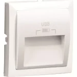 90673_TBR Fedlap dupla USB-A aljzathoz (20°-os), fehér Prémium