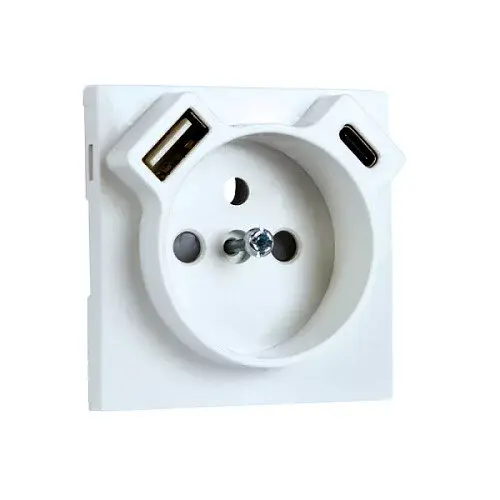 90650 TGE - Fedlap Francia dugalj + USB-A + USB-C aljzathoz, jég Gyors szállítás