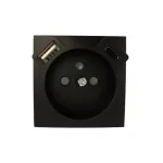 Szuper akció 90650 TPM - Fedlap Francia dugalj + USB-A + USB-C aljzathoz, fekete