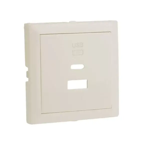 90674_TPE Fedlap dupla töltő aljzathoz (USB-A + USB-C), gyöngyház Akció