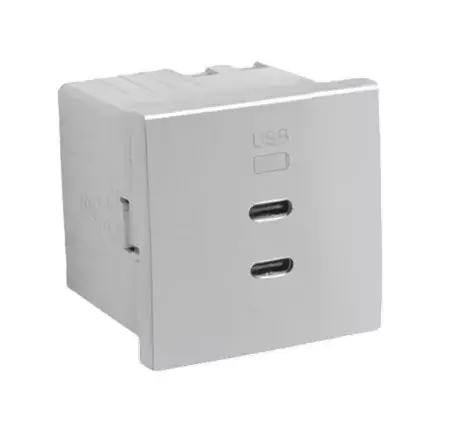 45382_SAL dupla USB töltő (2x USB-C), alumínium Exkluzív ajánlat