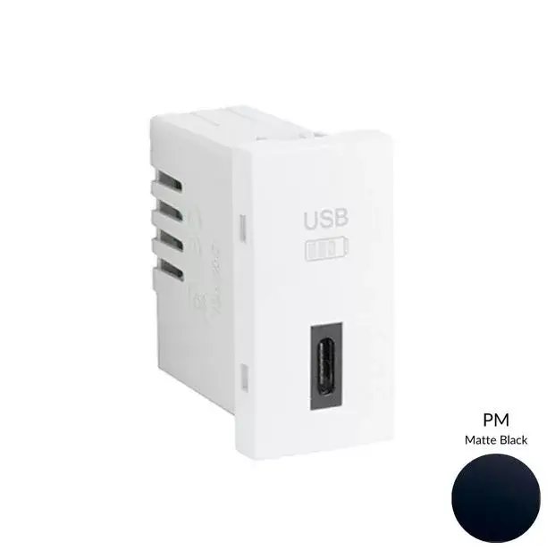 45387_SPM USB-C töltő, matt fekete - 1 modul Árcsökkenés