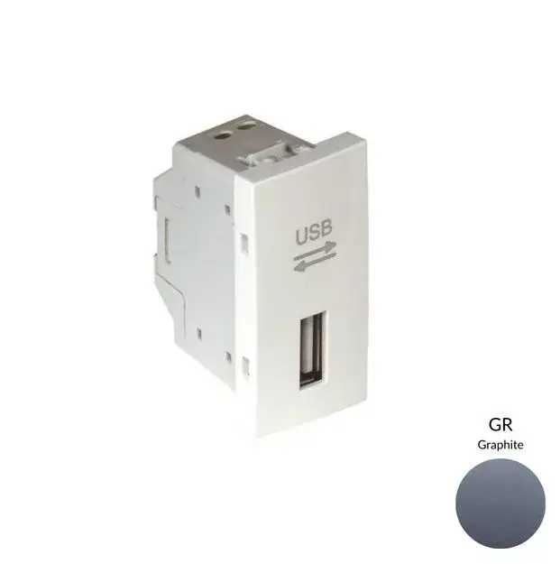 45437_SGR USB-A adatkommunikációs aljzat, grafit - 1 modul Akciós ár