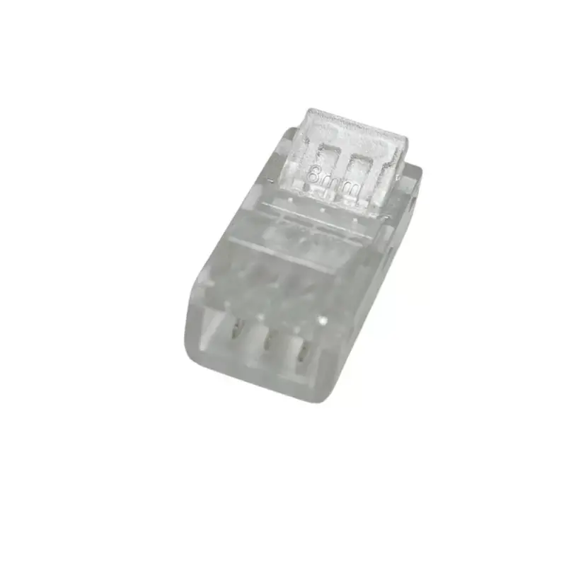 Gyorscsatlakozó , 8 mm-es CCT LED szalaghoz , 3 pólusos , vezeték-szalag toldáshoz , IP20/IP65 , MULTI SNAP Biztonságos vásárlás