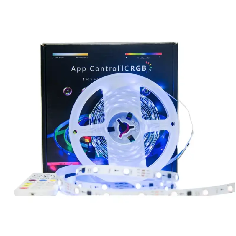 Digitális LED szalag szett (vezérlő+tápegység+távirányító) , 5 m , RGB + IC (digitális) , CCT , dimmelhető , WIFI , TUYA , LEDISSIMO AMBIENT LIGHT Expressz szállítás