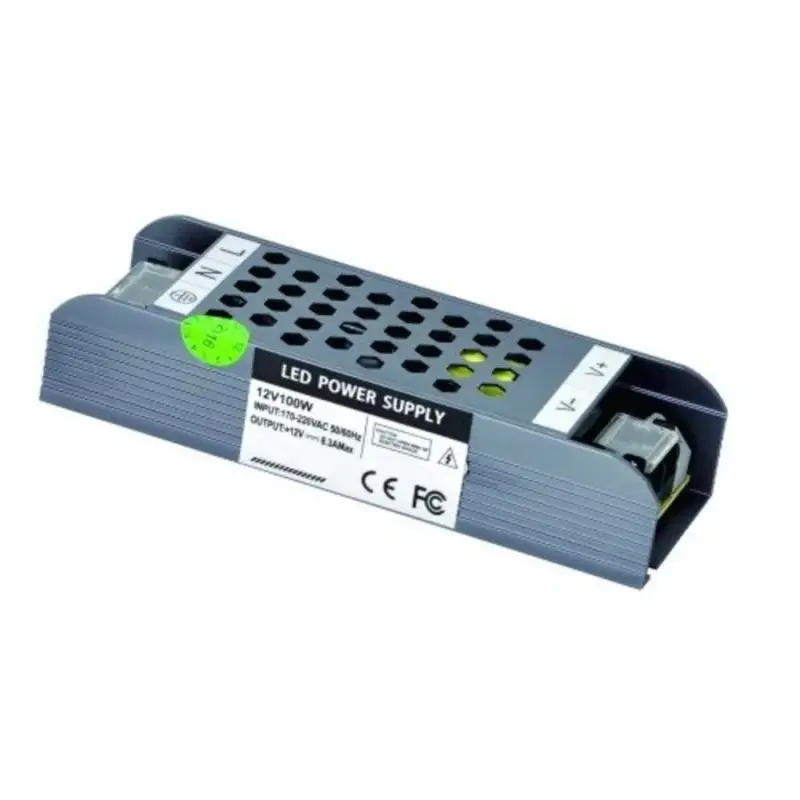 LED tápegység , 12 Volt , 100 Watt , 8.5A , ipari , Slim , LEDISSIMO Akciós ár