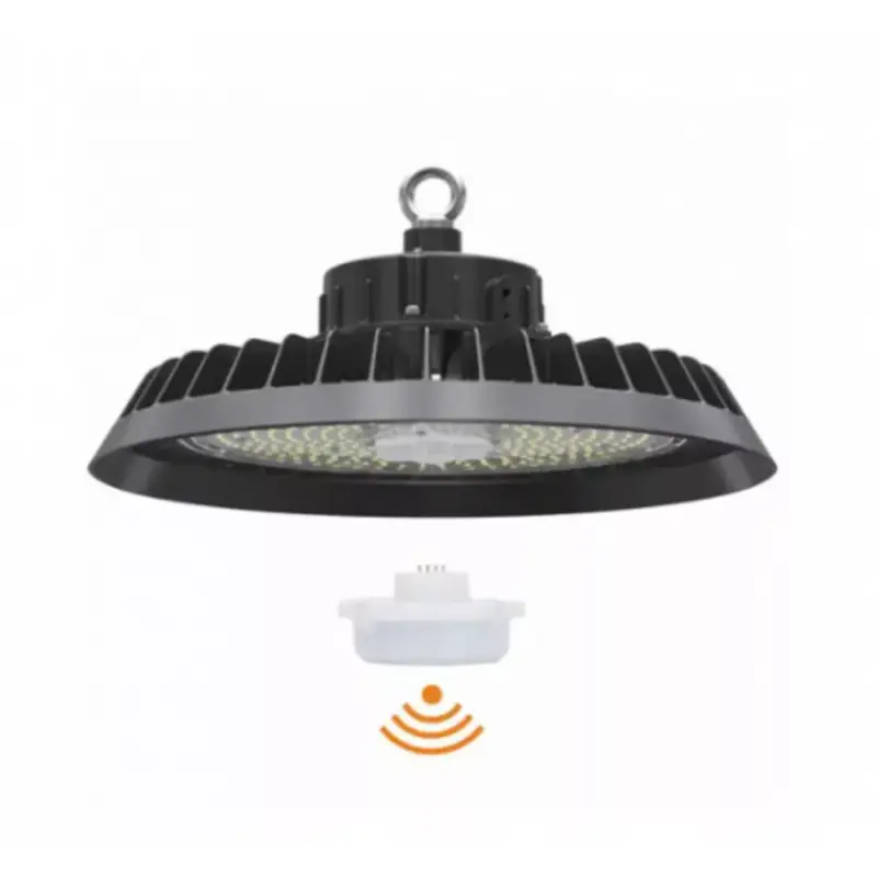 Csarnokvilágító LED lámpatest , UFO , 100 Watt , 150 lm/W , ipari világítás , dimmelhető , hideg fehér , 120° , mozgásérzékelő foglalattal , LEDISSIMO TECHNICAL Olcsó