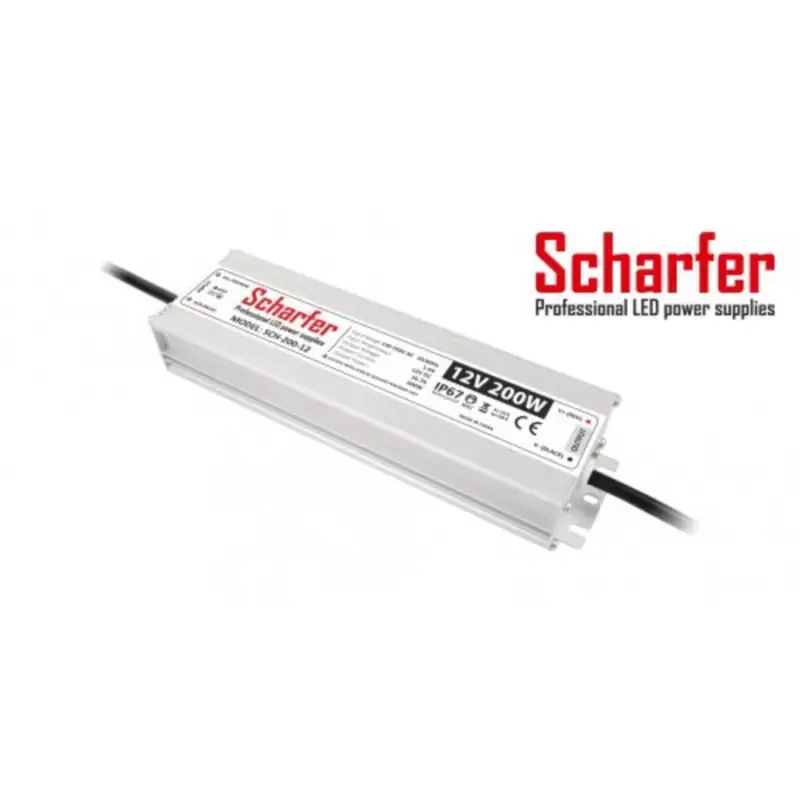 Ajánlat LED tápegység , 12 Volt , 200 Watt , 16,7A , kültéri , vízálló , IP67 , Scharfer , 7 év garancia