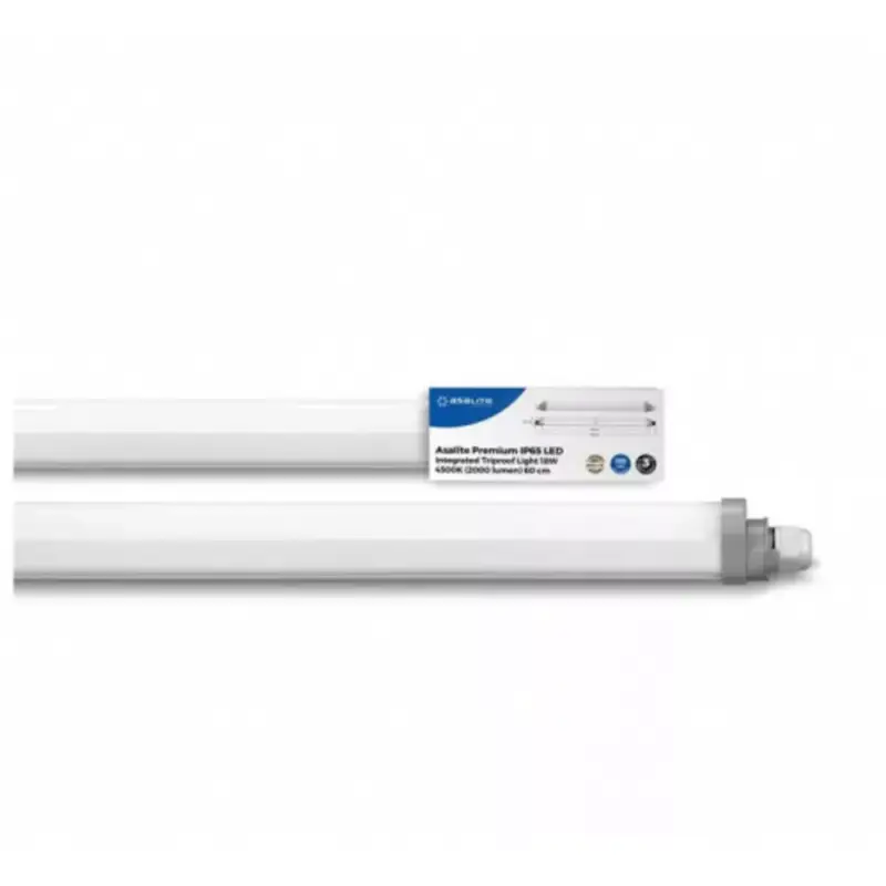 Rendeld meg most Asalite Prémium IP65 Por-és Páramentes Integrált LED Armatúra 60cm 18W 4500K (2000 lumen)