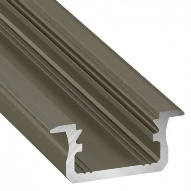 Kedvezmény Alumínium U profil LED szalaghoz , 2 méter/db , INOX , aranybarna ,DEEP