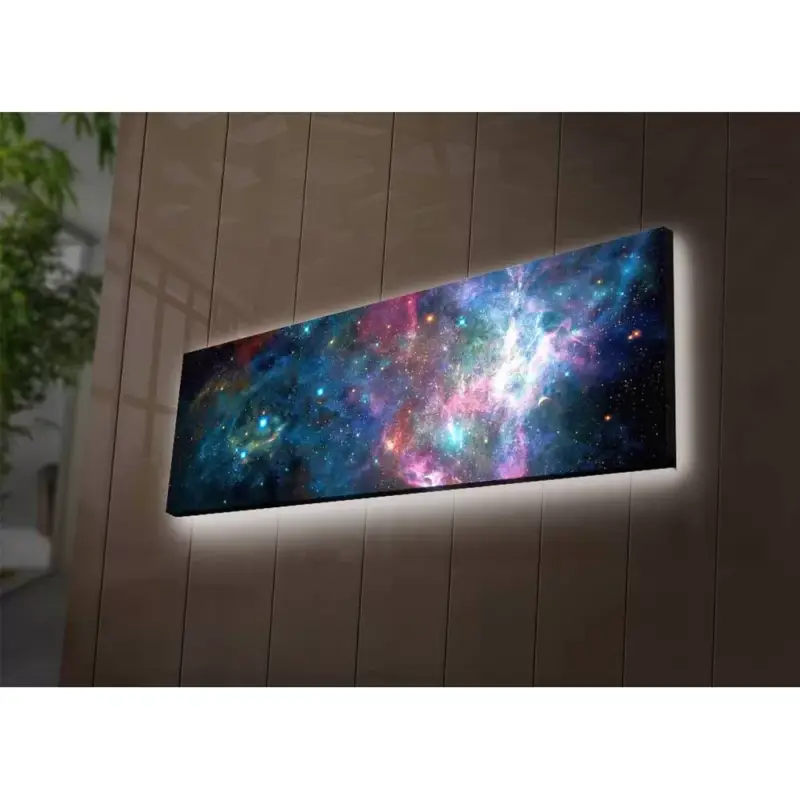 Expressz kézbesítés LED-es világítóvászon festmény, 30x90 cm, Velúr, Fakeret