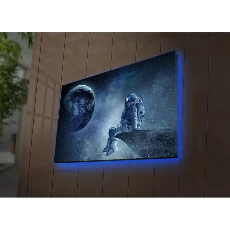 Dekoratív LED megvilágított vászonfestmény, 45 x 70 cm, 100% velúr vászon, fa keret (3 cm), elemes, be-/kikapcsolóval, tökéletes otthoni dekorációhoz Legnépszerűbb