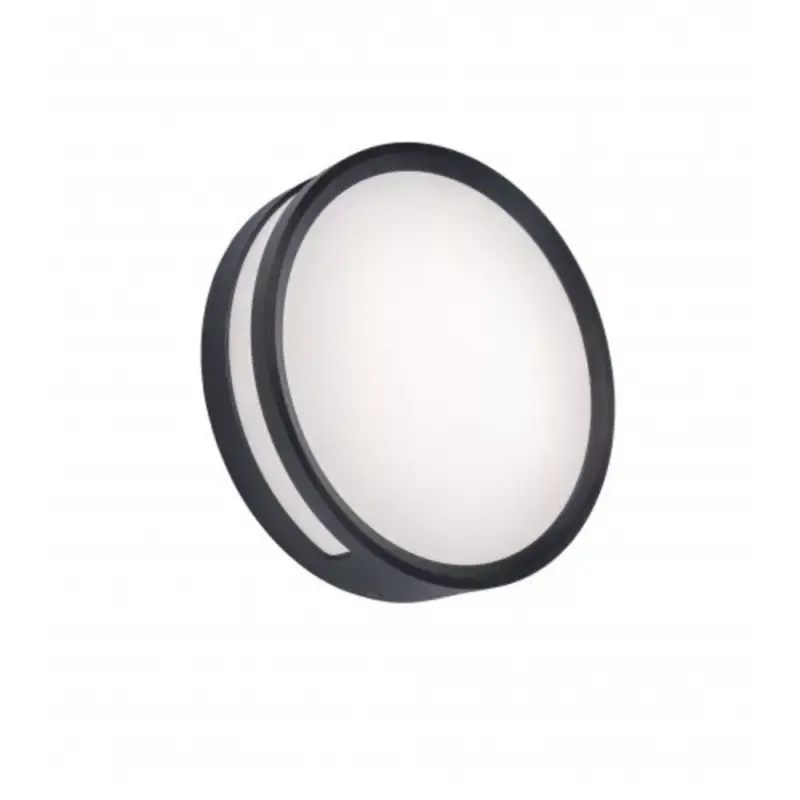 Prémium LED lámpatest , mennyezeti/oldalfali , 13W , meleg fehér , sötét szürke , kültéri , IP54 , LUTEC , ROLA