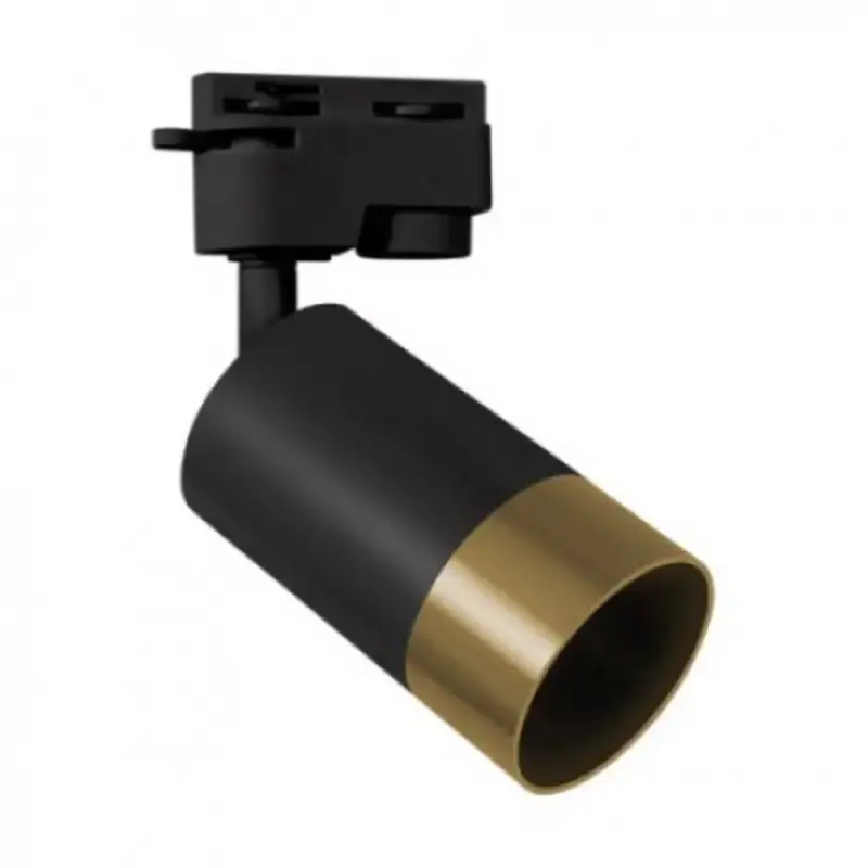 Szezonális akció Sínes LED lámpa , track light , 1 fázisú , 2 pólusú , GU10 foglalat , fekete /arany , STRÜHM , PUZON