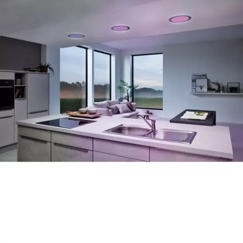 Exkluzív ajánlat LED panel , 15.6W , süllyesztett , kerek , dimmelhető , RGB , CCT , nikkel keret , EGLO , Connect , FUEVA-C , 96676