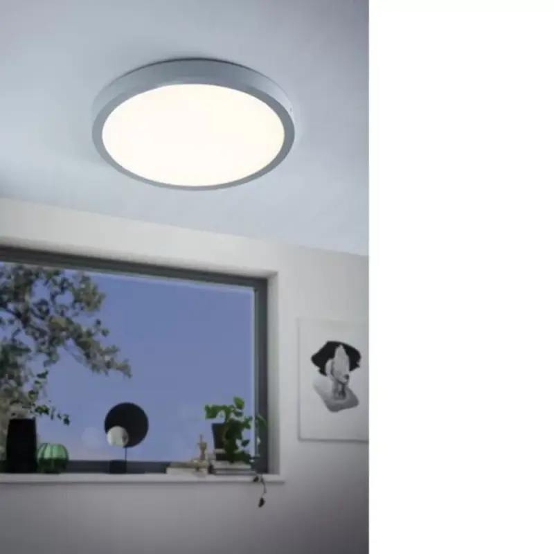 Ajánlat LED panel , 25W , falon kívüli , kerek , 40 cm , meleg fehér , ezüst keret , EGLO , FUEVA , 97263