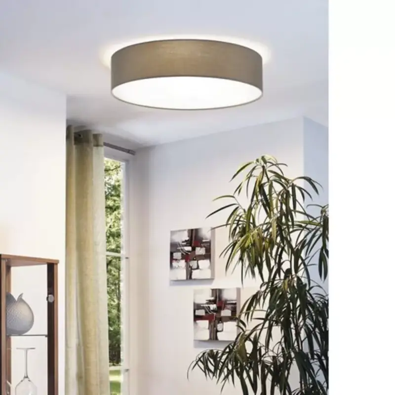 Olcsó LED lámpatest, mennyezeti , 3 X E27 , textil , szürkésbarna , EGLO , PASTERI , 97612