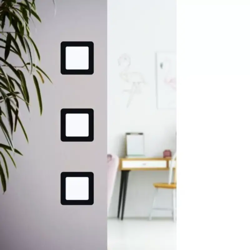 LED panel , 5.5W , süllyesztett , négyzet , természetes fehér , fekete keret , EGLO , FUEVA 5 , 99187 Vásárlói kedvenc