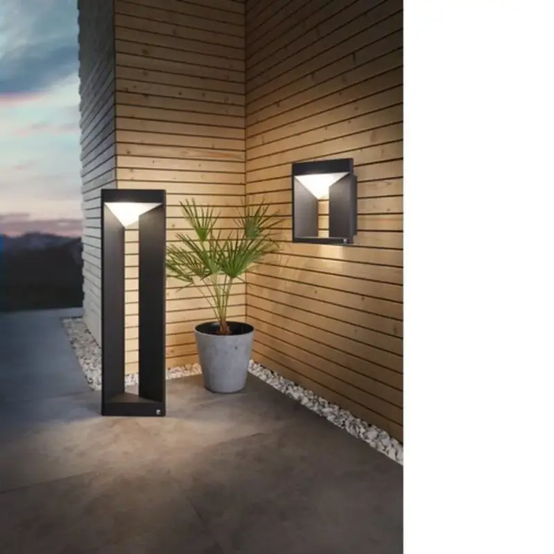 Árengedmény Led lámpatest , kültéri , állólámpa , 10 Watt , meleg fehér , fekete , IP54 , EGLO , NEMBRO , 98751