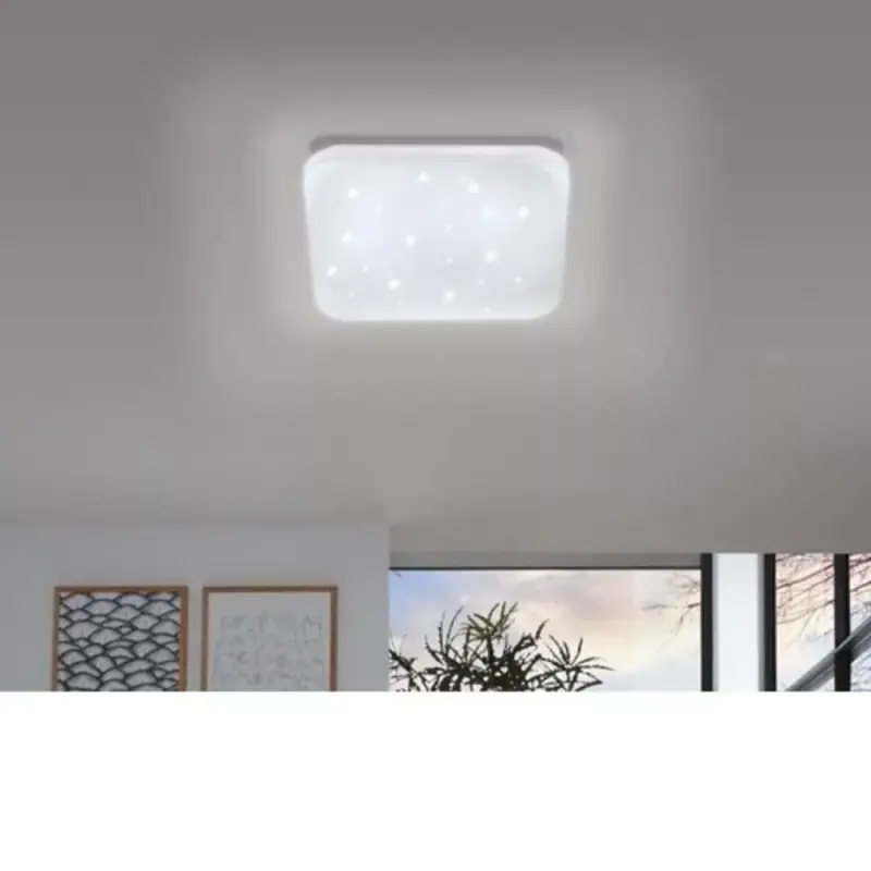 LED lámpatest , mennyezeti/fali , négyzet , kristály hatású , 17.3W , meleg fehér , EGLO , FRANIA-S , 97882 Prémium