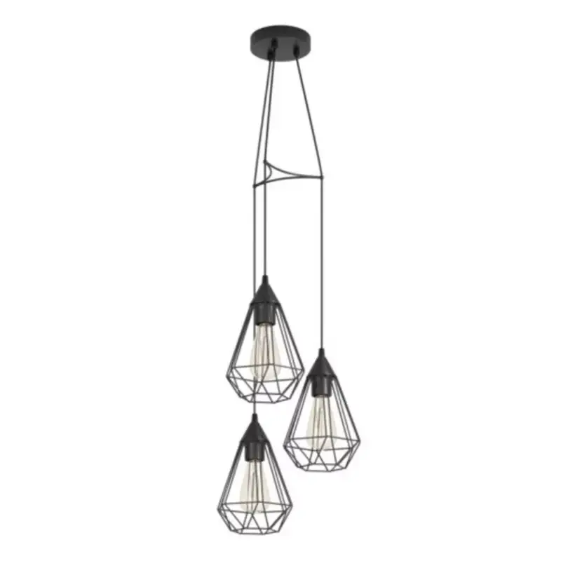 LED lámpa függeszték , mennyezeti , 3 x E27 , acél , fekete , EGLO , TARBES , 94191 Exkluzív ajánlat