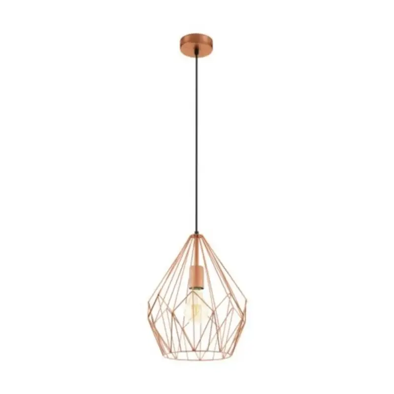 LED lámpa függeszték , mennyezeti , E27 , acél , vörösréz , EGLO , CARLTON , 49258 Rendeld meg most