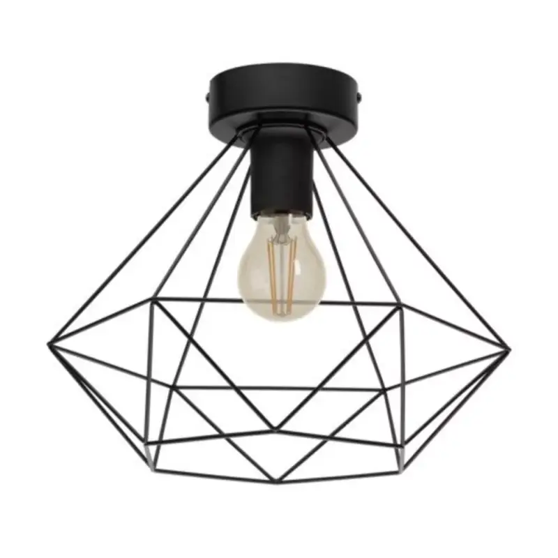 Olcsó LED lámpa , mennyezeti , E27 , acél , fekete , EGLO , TARBES , 43004