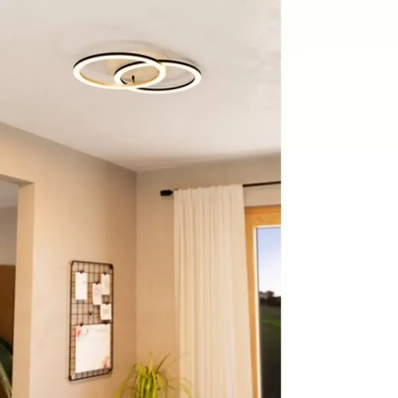 LED panel , falon kívüli , 4x8W , CCT , dimmelhető , 58 x 35 cm , kerek , fa , EGLO Connect.Z , Zigbee , LOMALTAS-Z , 99676 Prémium