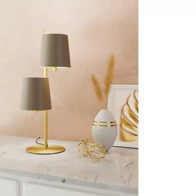 Alacsony ár EGLO , 99611 , ALMEIDA 2 , asztali lámpa , E27 , 2X40W , IP20 , cappuccino, réz