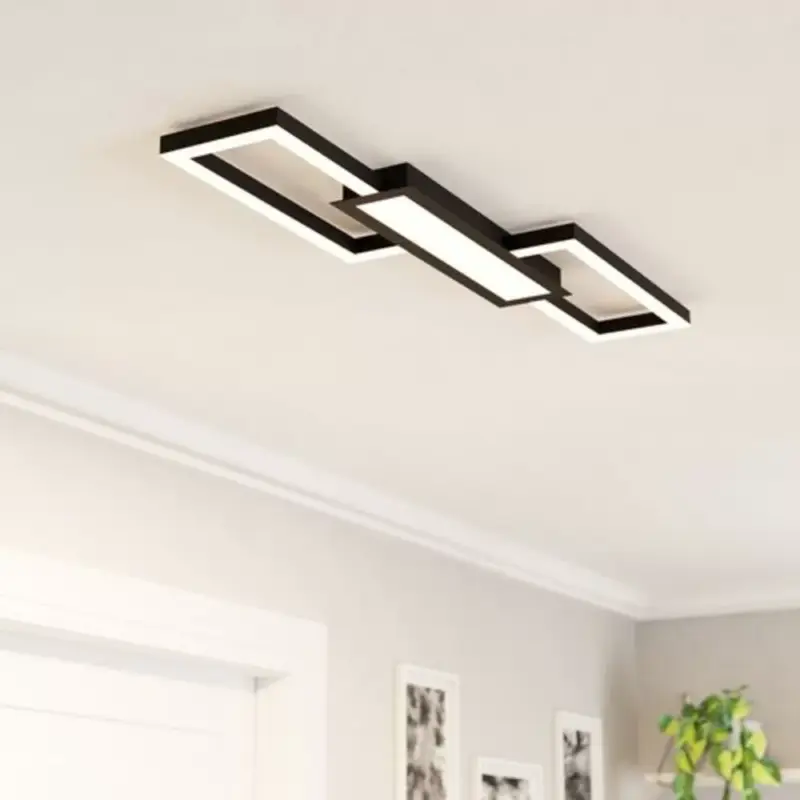 LED lámpatest , mennyezeti , 37W , CCT , dimmelhető , távirányítóval , fekete , EGLO , MONIROTE , 99792 Ne maradj le