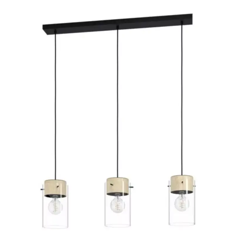 EGLO , 43546 , MADRESELVA , függeszték , E27 , 3X28W , IP20 , barna, átlátszó Korlátozott ajánlat