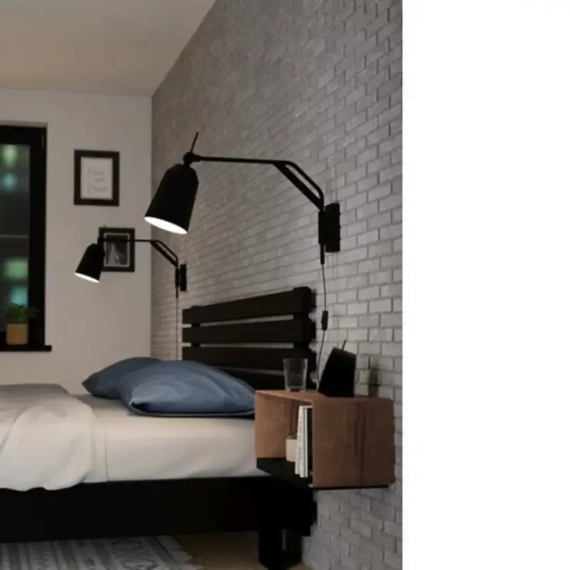 LED lámpa , fali , E27 , acél , fekete , EGLO , LORETO , 900157 Azonnali szállítás
